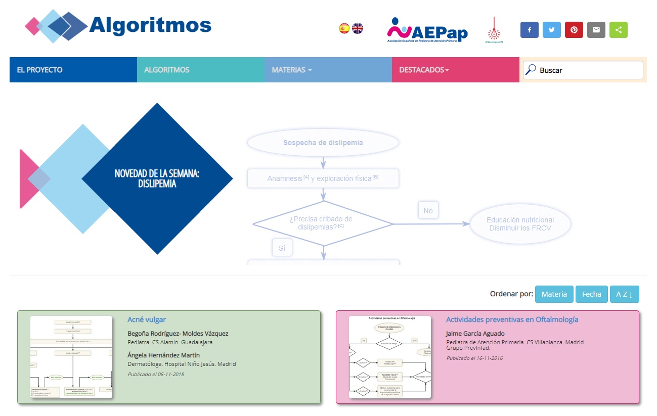 Imagen destacada - Guía de algoritmos en Pediatria